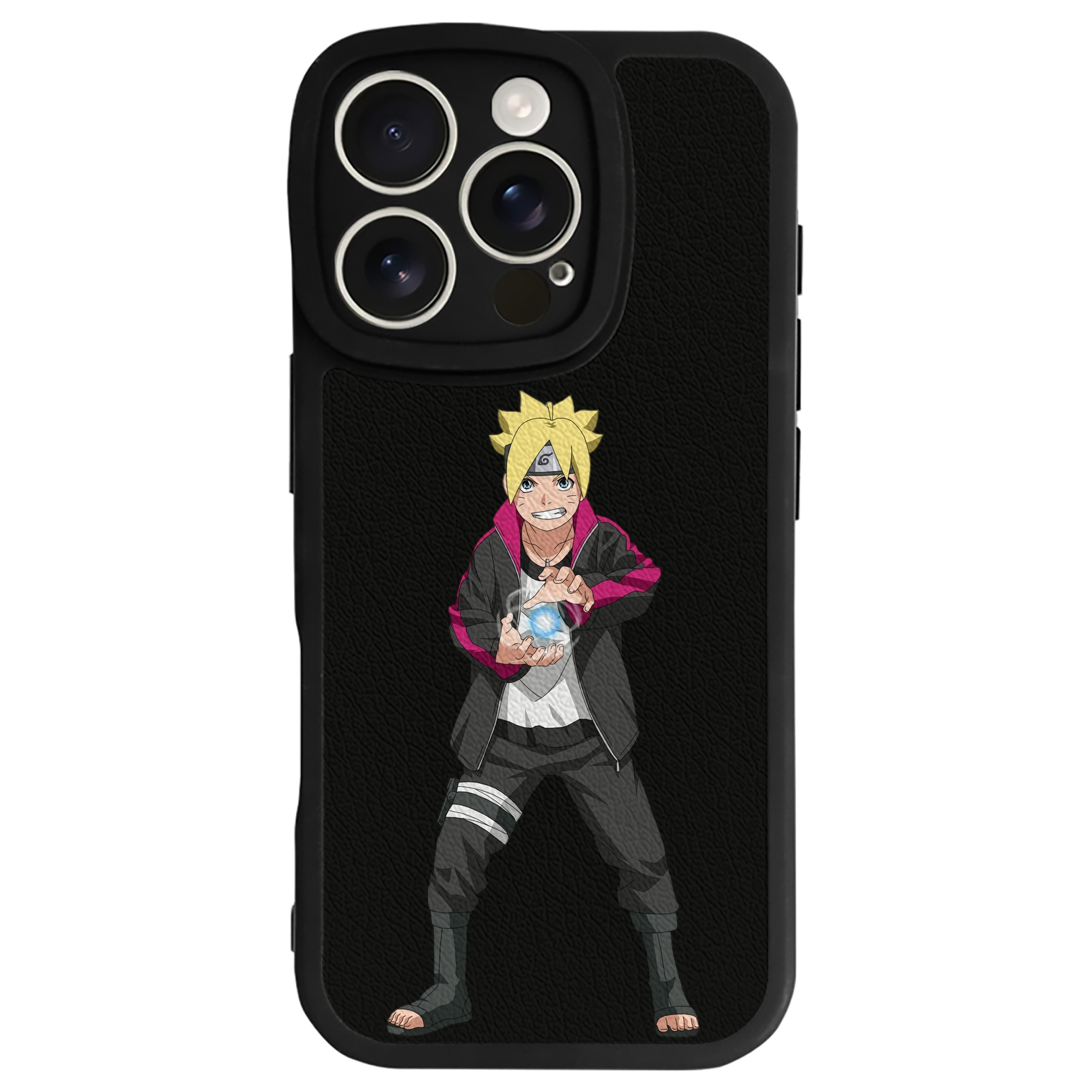 （画像用） NARUTO -ナルト- うずまき ボルト Uzumaki Boruto 【iPhone 16シリーズ対応】シリコンスマホケース（レザー調） 材質：シリコン